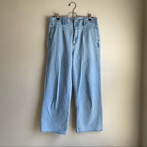 Wide leg crop jean